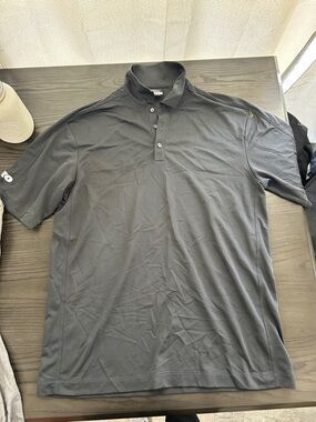 Men's Black Short-Sleeve Golf Polo Shirt